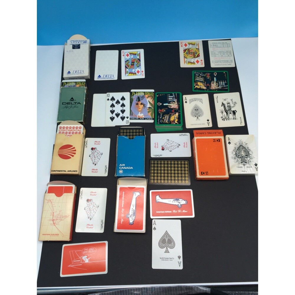 Airlines Playing Cards Delta Western Canadian Pacific Golden Nugget Casino